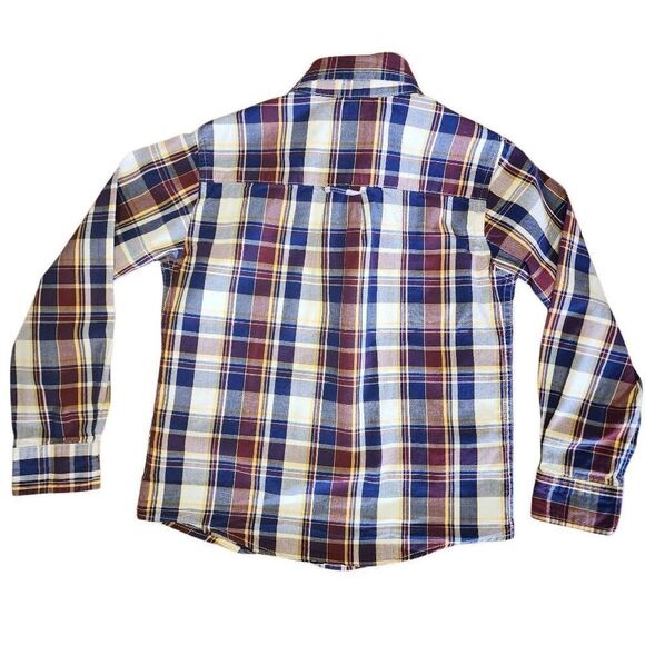 J. Khaki Boys Tops, Multicolor Long Sleeve Plaid Button Down Collar Shirt, Sz 7 - Picture 6 of 6